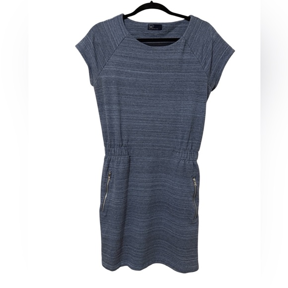 GAP Dresses & Skirts - GAP Blue Knit Casual Athleisure Dress with Zipped Pockets (Size S)